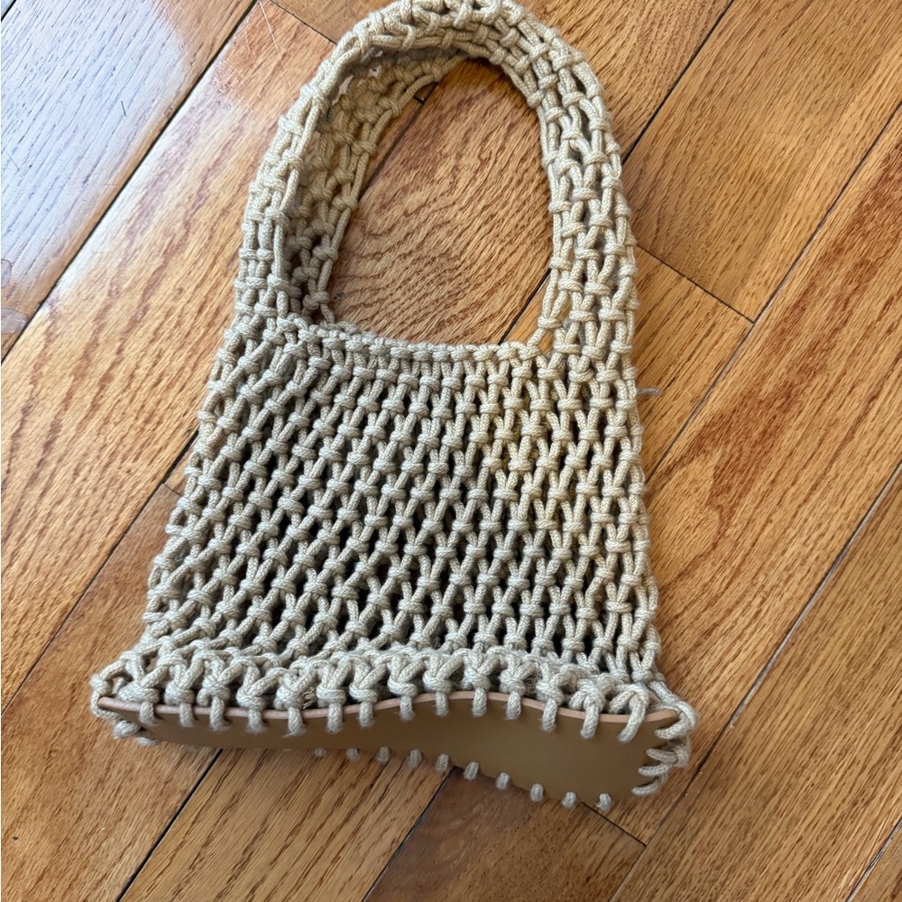 Handcrafted Tan Woven Bag